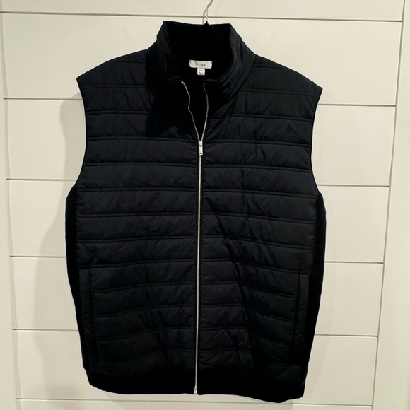 Reiss navy William quilted gilet vest - Picture 6 of 10